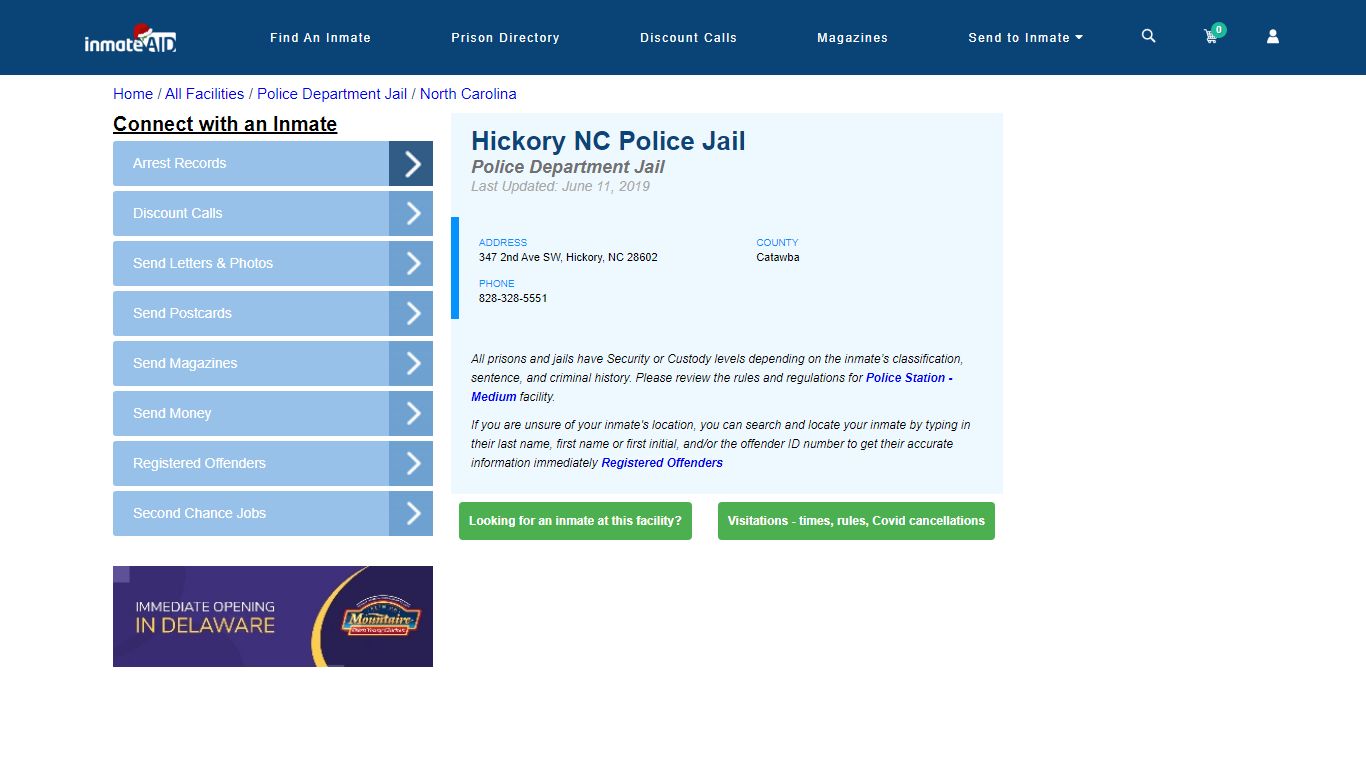 Hickory NC Police Jail & Inmate Search - Hickory, NC